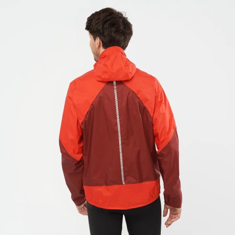 Red Salomon Bonatti Waterproof Men's Shell Jackets | PH 95318E